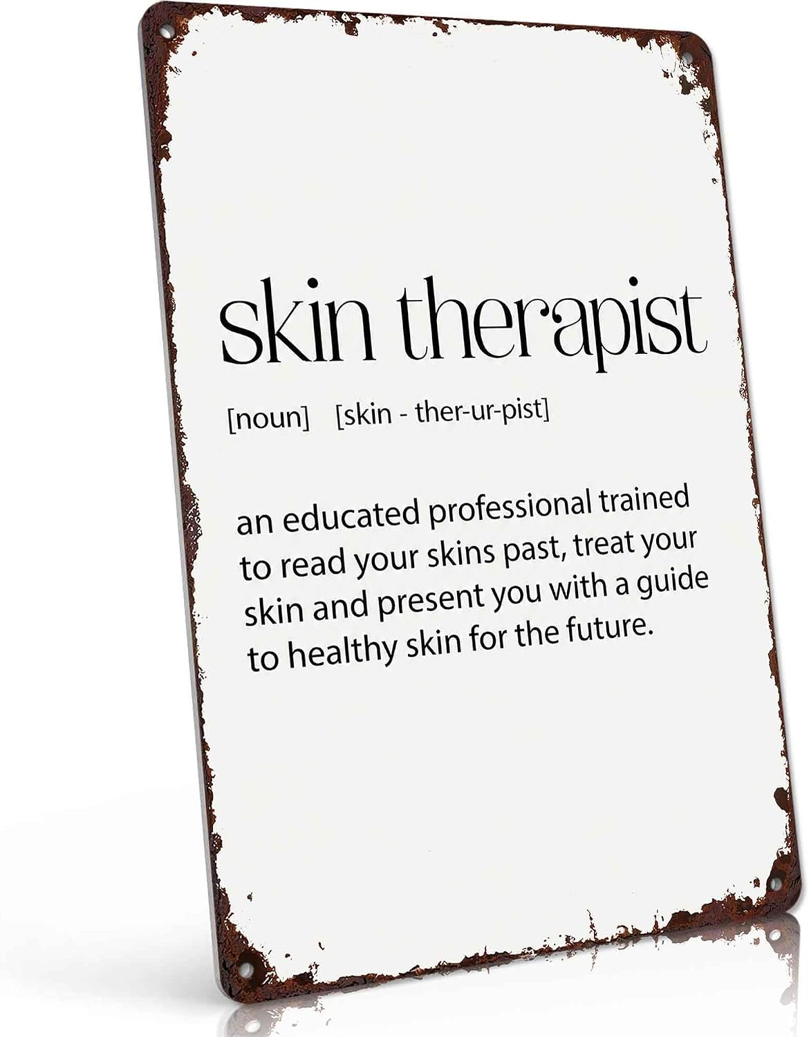 Vintage Signs Skin Therapist Funny Definition Metal Sign