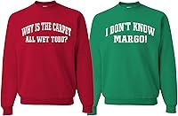 Vista 28 de Wild Bobby Why is The Carpet All Wet Todd Margo Couples Ugly Christmas Graphic Sweatshirts