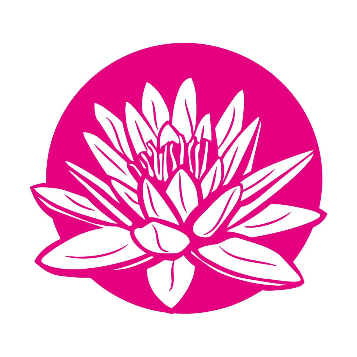 Lotus Floral Yoga Studio Meditation Wall Decals 54x60.3cm Waterproof Large Rosered