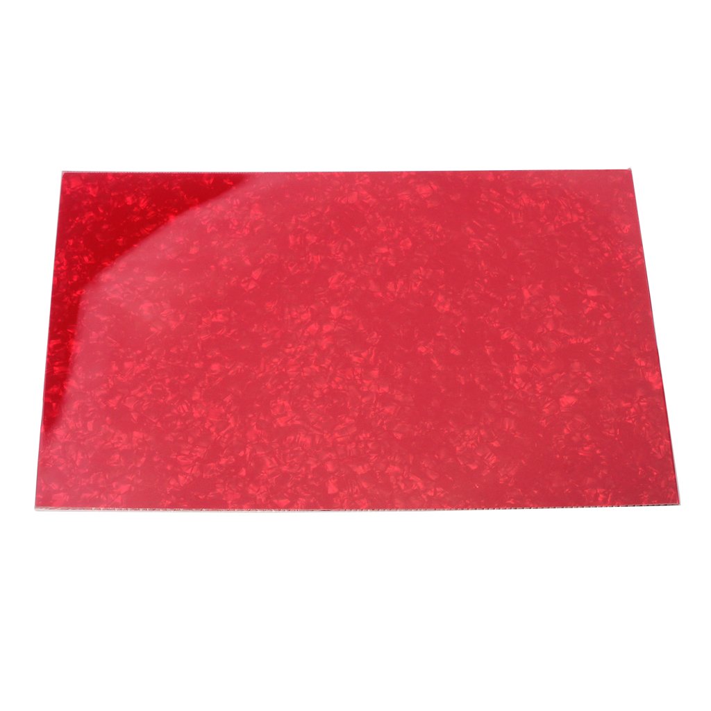 Gitara basowa Pickguard pusty materiał, arkusz DIY zdrapka płyta tylna do Strat Tele Guitar Jazz P Bass 29 x 44 cm (czerwona perła)