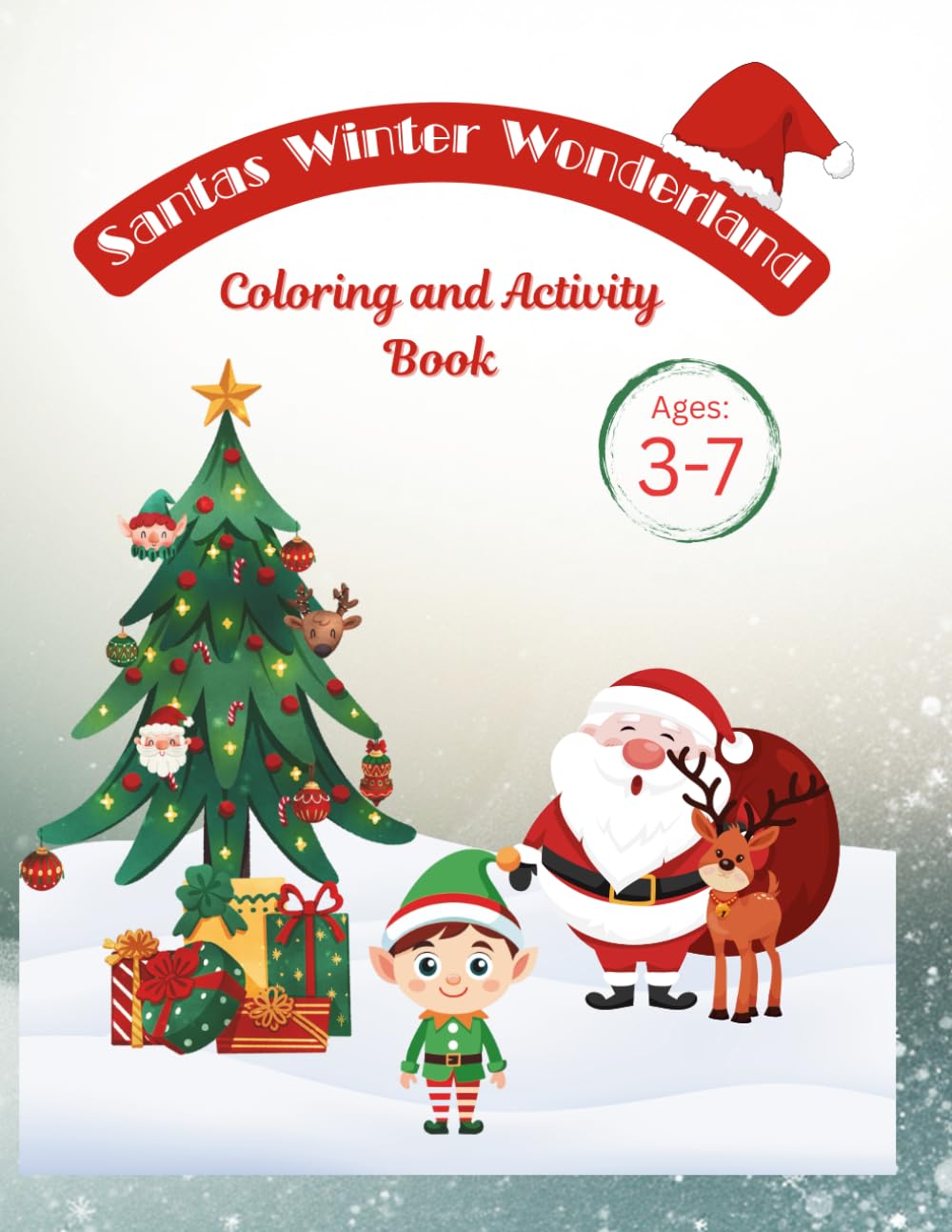 Santa’s Winter Wonderland coloring and activity book for kids