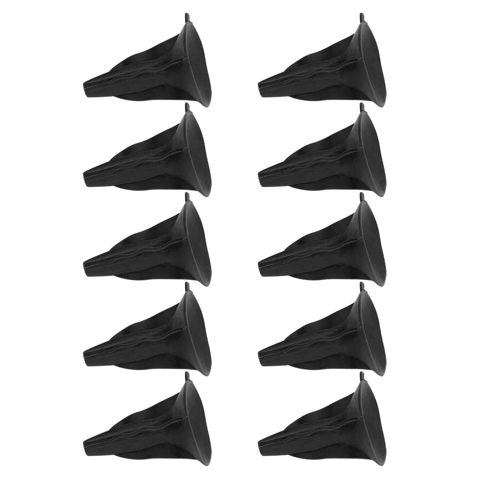 10Pcs Soft Rubber Arrowhead Suction Cup Arrow Heads for Children Hunting Game Outdoor Sports (Black)