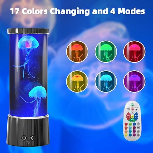 Miniatura 2 de Lámpara de medusa, lámpara de mesa de tanque de medusas, luz de acuario que cambia de color con control remoto para adultos y niños, luz de estado