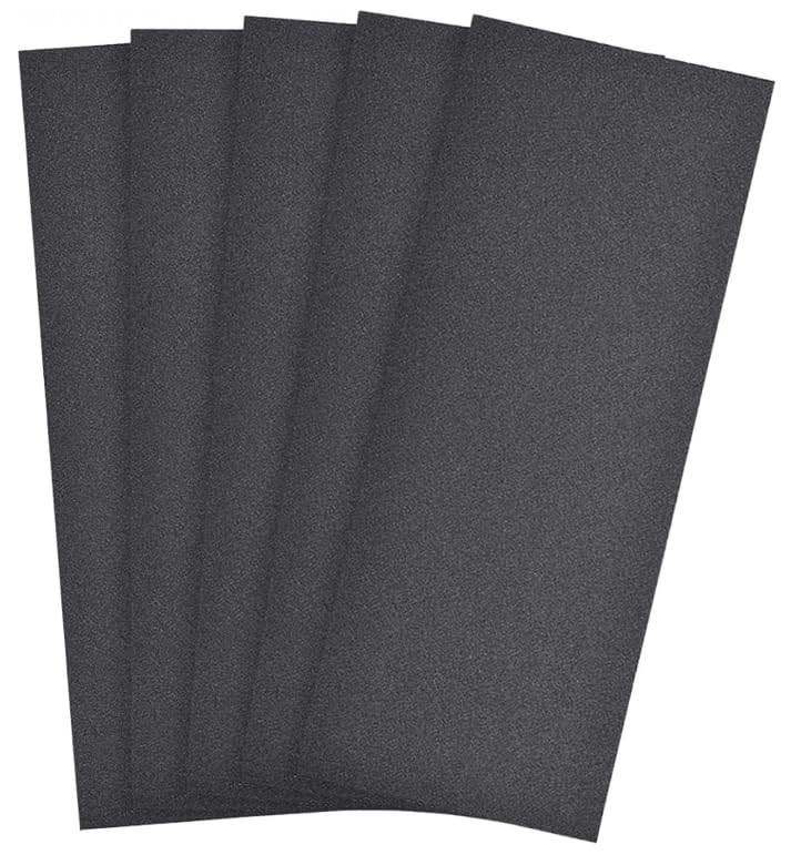 MACHSWON 9 x 3.6inch Wet Dry Silicone Carbide Paper Waterproof Sandpaper for Wood Furniture Finishing Metal Sanding 5pcs 320 Grits - Image 2
