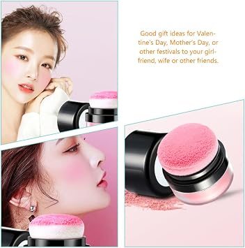 Loose Blush for Cheeks with Puff Portable Mineral Makeup for Women Suitable for Valentine’s Day and Mother’s Day