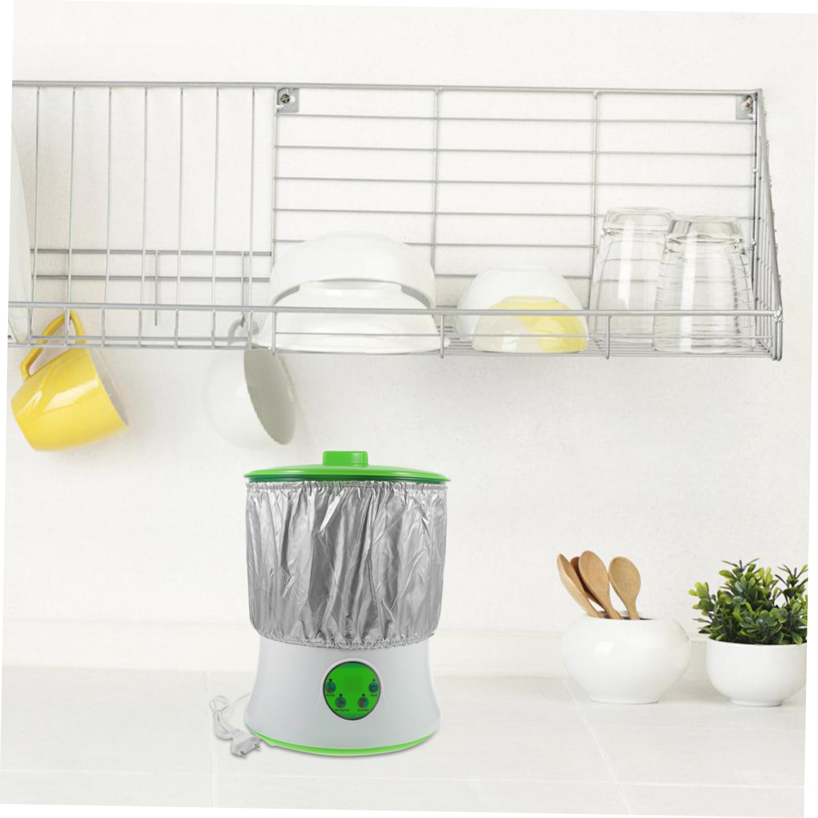 Toddmomy Machine à Germer Haricots Électrique Double Couche Système de Circulation Automatique et Pompe à Eau