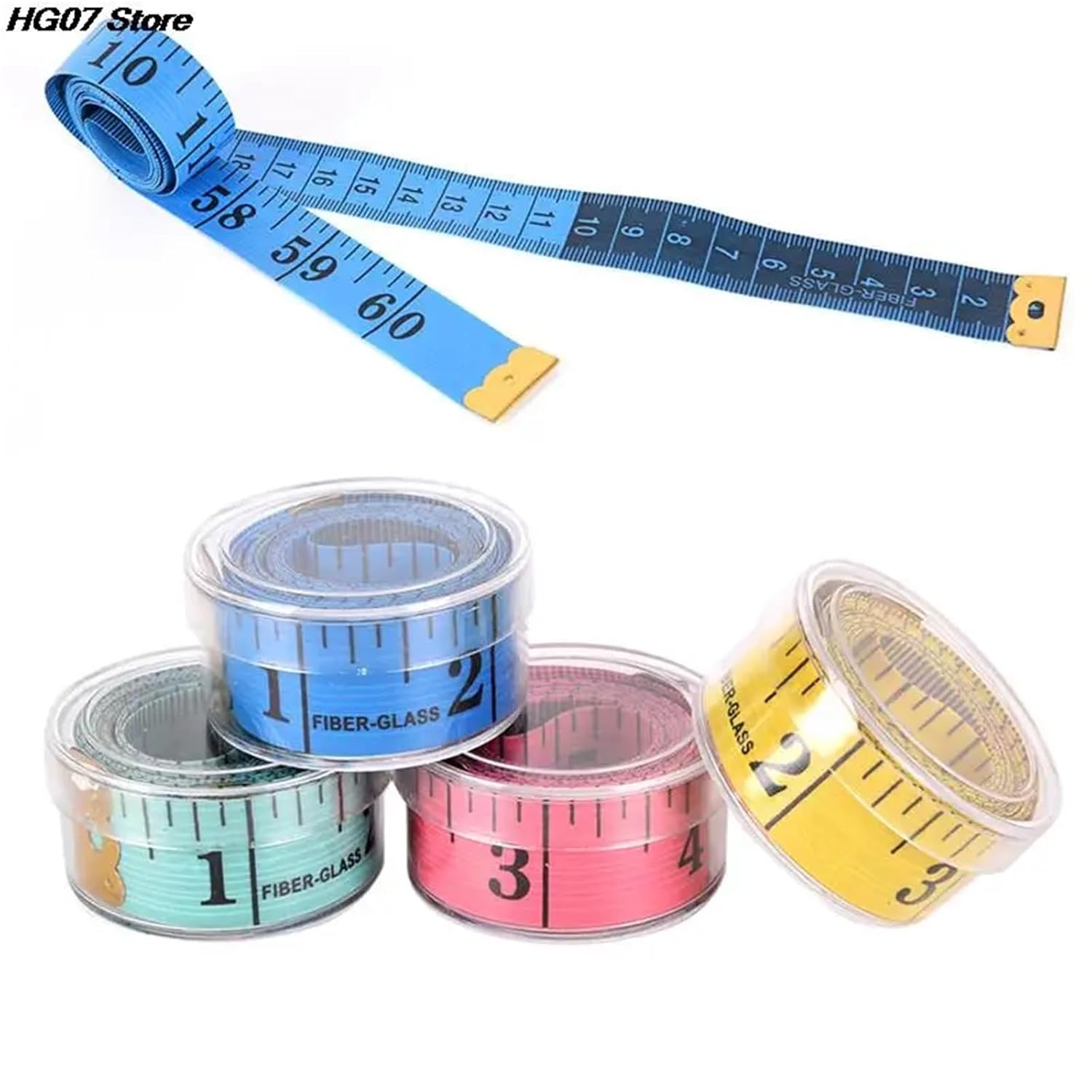 Soft Tape Measure 3/6Pcs Random Color 150cm/60 Body Measuring Ruler Sewing Tailor Tape Measure Soft Flat Sewing Ruler Meter Sewing Measuring Tape(A 1pcs Random)
