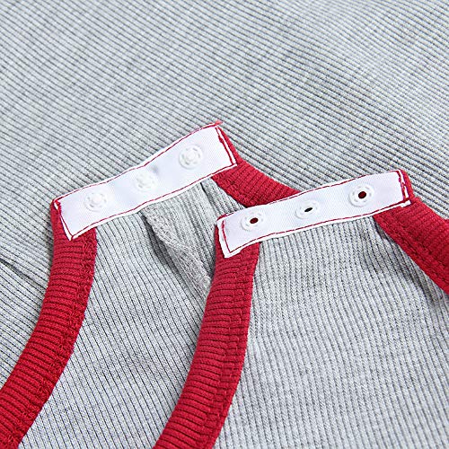 Roselux Women's Sexy Deep V Neck Shorts Long Sleeve Knitted One Piece Bodysuit Bodycon Rompers Overall (598#Gray,S) #TOP4