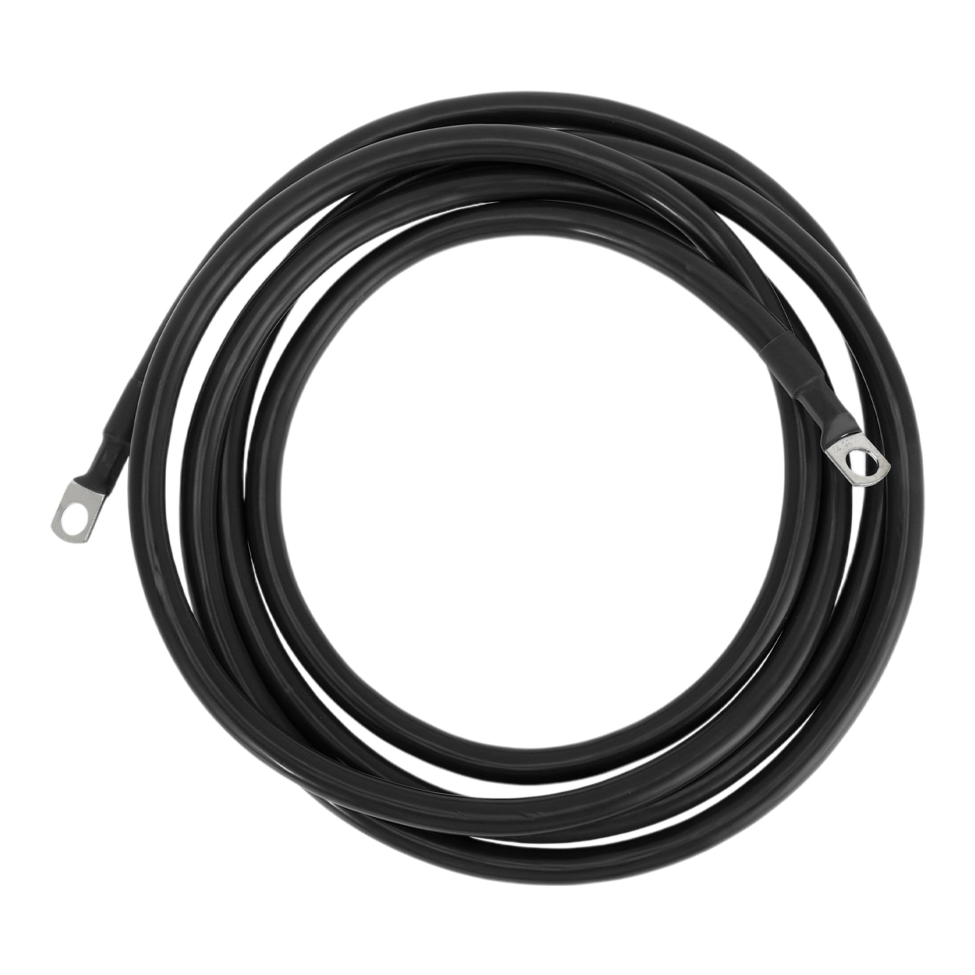 HOPESPANNER Universal 3/8" Lug 2 AWG Gauge 10FT Battery Inverter Cable Battery Cable Tinned Copper 1 Pc Black