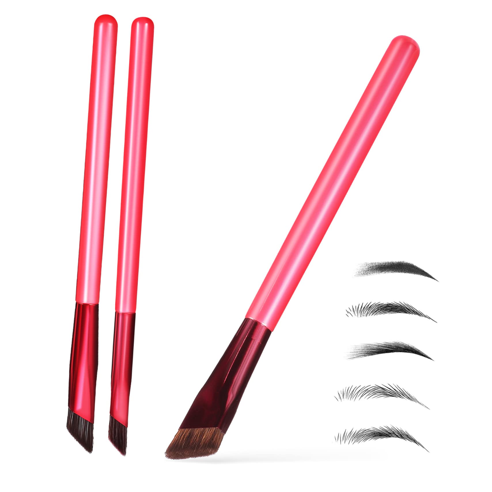 NOLITOY Brow Brush Set 3 Eyebrow Makeup Brushes Professional for Hair Stroke Beauty Tool Natural Look