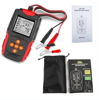 Battery Tester,Automotive Car Battery Tester 12V 24V CCA Internal Resistance Tester Motorcycle Battery Analyzer Diagnostic Tool for Car Truck Motorcycle SUV ATV Boat