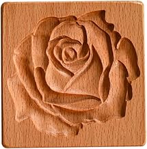 Yuehuam Molde de biscoito de madeira para biscoitos, molde de assar em 3D, formato de casa floral, cortador de biscoitos, molde de assar biscoitos de Natal, acessórios de cozinha para festa e cozinha, faça você mesmo