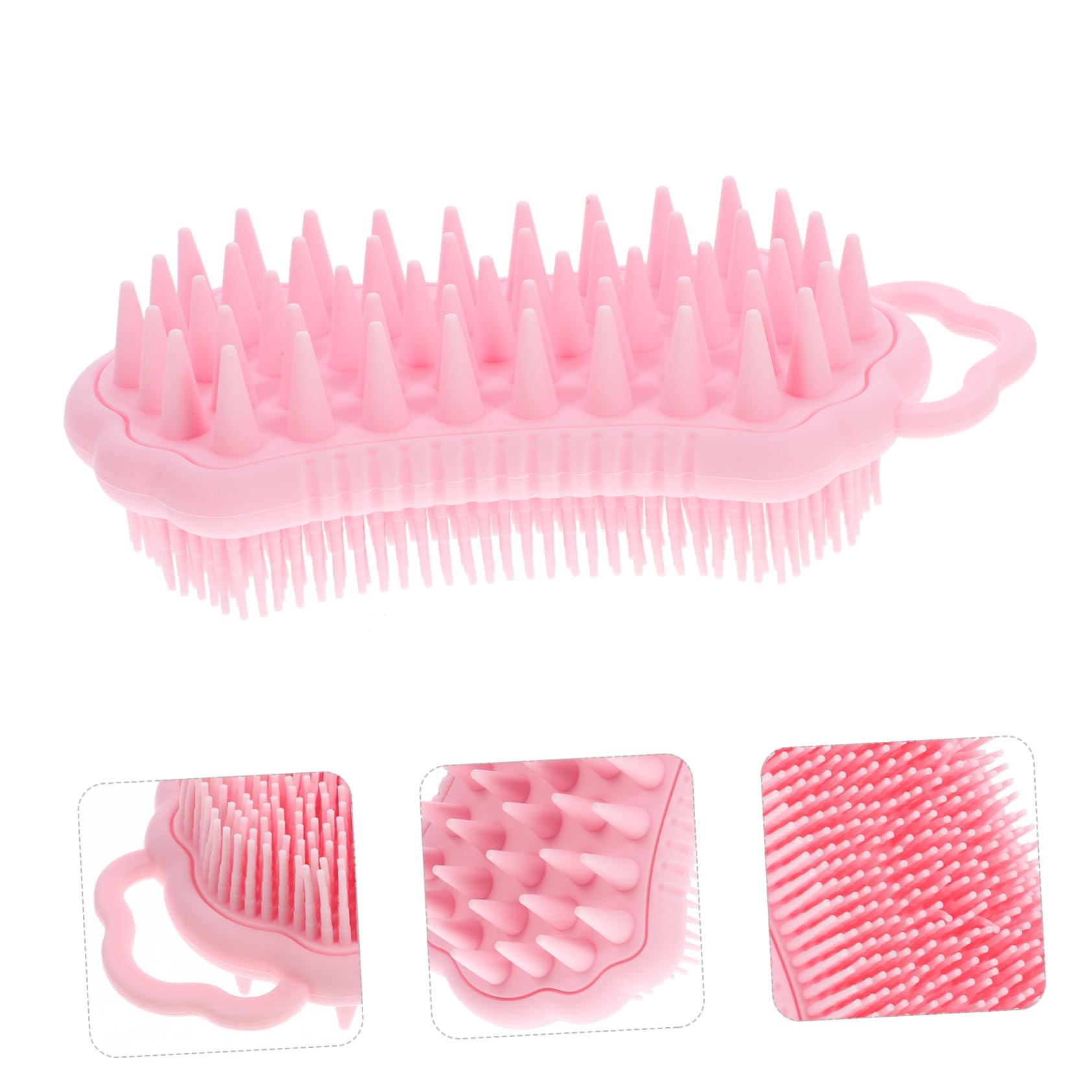 Healvian 5pezzi Spazzola Per Massaggio Del Capelluto Silicone Con Setole Morbide Strumento Da Doccia Per Esfoliazione e Pulizia Dei