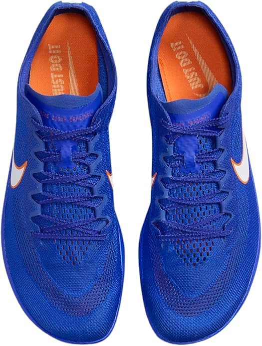 Nike Zoomx Dragonfly Track Cleats Unisex Racer Blue/Safety Orange-Lime Blast-White CV0400-400 Size 10.5 Mens/12 Womens US4