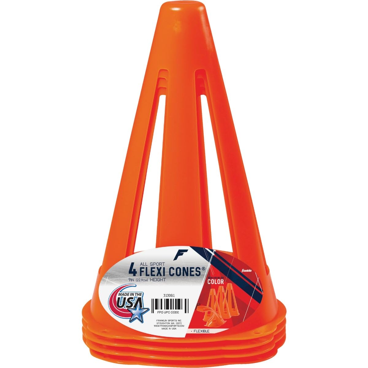 Amazon.com : Franklin Sports 3130S1 10 in. Flexible Marker Cones