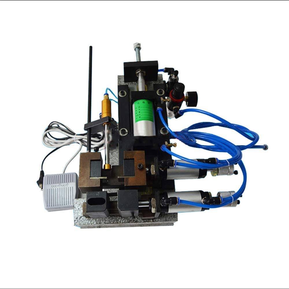 FHRKA Pneumatic Wire Stripper φ2-5mm/0.08-0.20in Wire Cutting Stripping Peeling Machine Tool 50mm/1.97in Stroke Output 31-73kg 220V