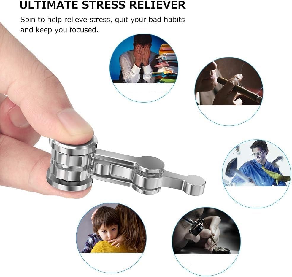 Updated Version Fidget Spinner, Metal Sensory Fidget Hand Toys, Focus Finger Spinning Toys for Kid and Adult Relieving Stress Boredom, Party Favors, Return Gifts, Goodie Bag Stuffers, Classroom Prizes - Image 6
