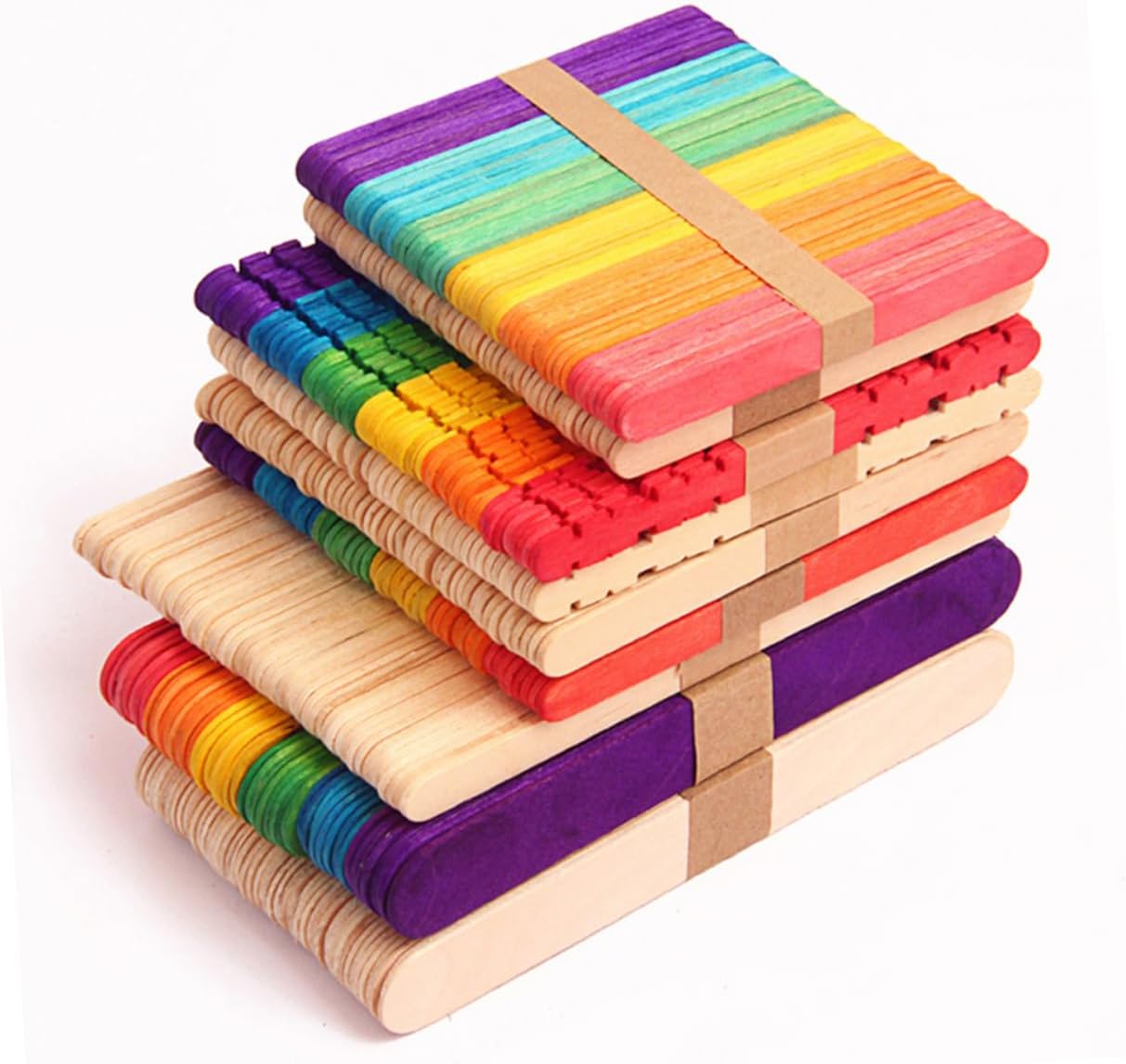 250Pcs Wooden Ice Cream Sticks for DIY Crafts, School Projects and Teachers