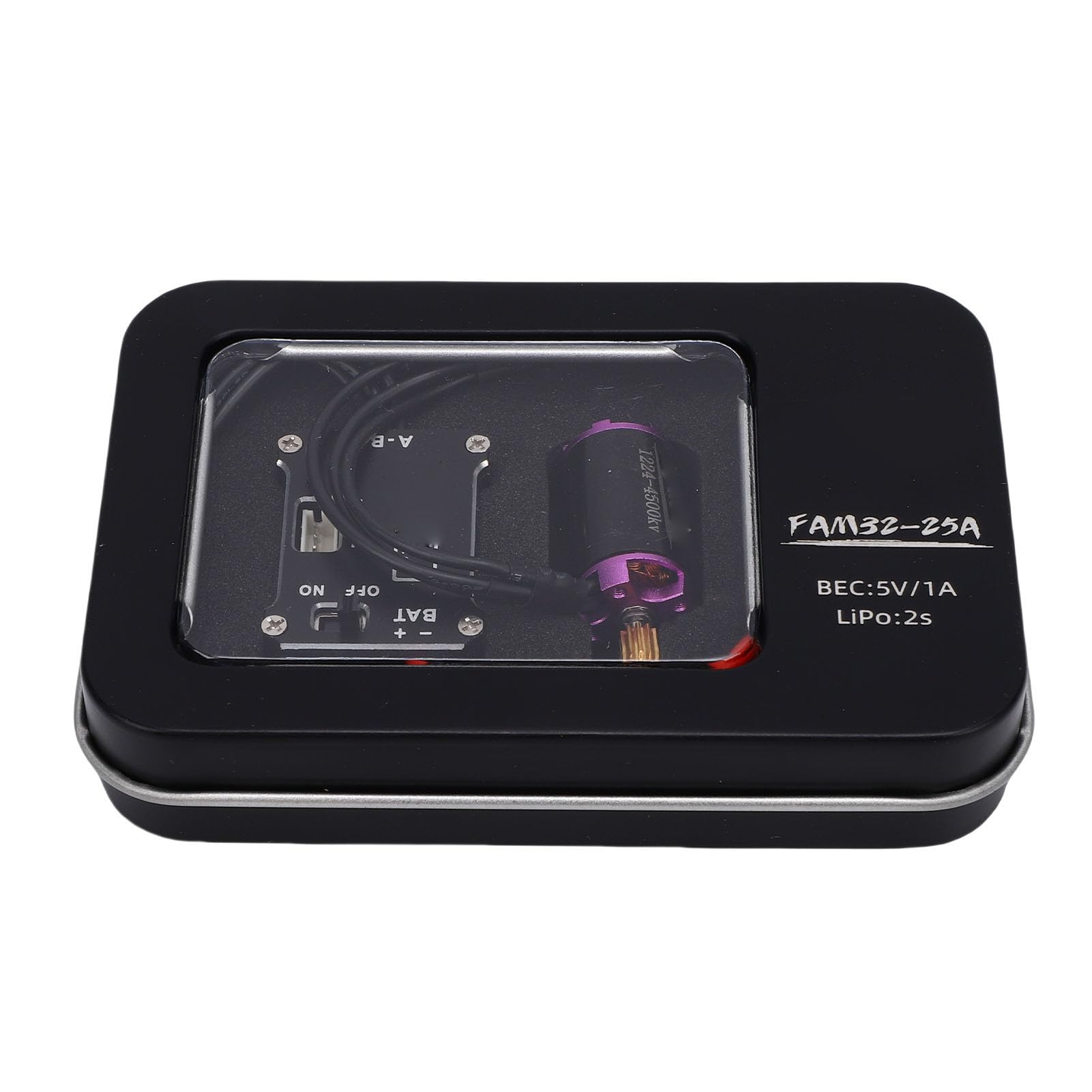 Generic Zestaw Bezszczotkowego Silnika RC ESC z Silnikiem 4500 KV i 25 A ESC do Samochodów Modeli SCX24, Płynna Reakcja Przepustnicy, Solidny Układ Zasilania, Idealny do Jazdy w Terenie