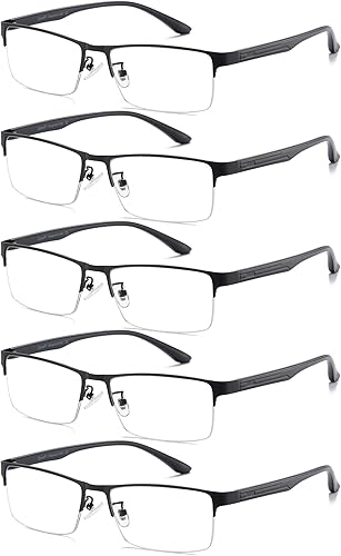 Miniatura 10 de Cyxus Gafas de bloqueo de luz azul de titanio para hombres y mujeres, anteojos para computadora, anteojos para pantalla y video, antifatiga ocular