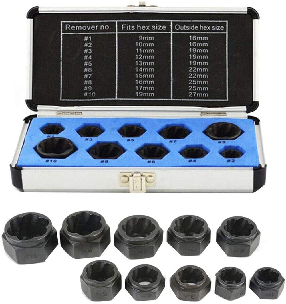 Amazon | ナットツイスター 10個セット ナット抽出器 ナット取り外し  