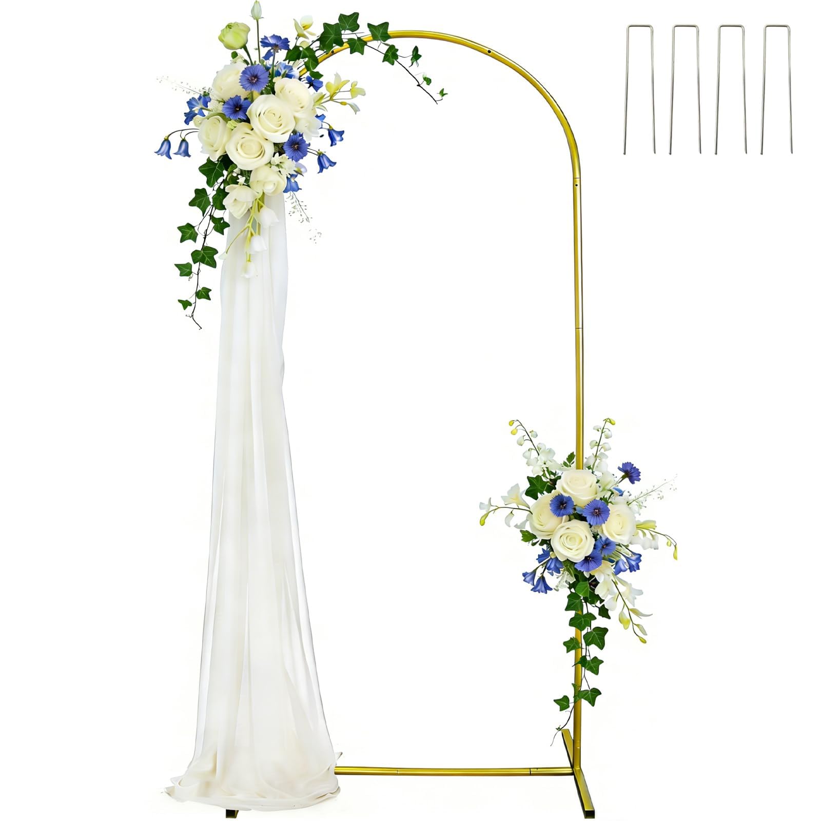 Supporto per sfondo ad arco in metallo, 2 m + 1,8 m, cornice