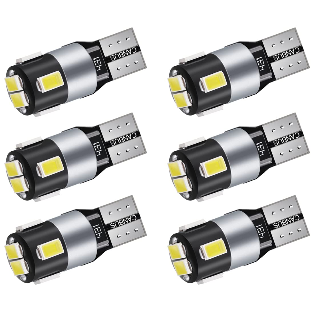 Amazon | T10 LED 爆光 ホワイト 6個 キャンセラー内蔵 短絡防止 車検 