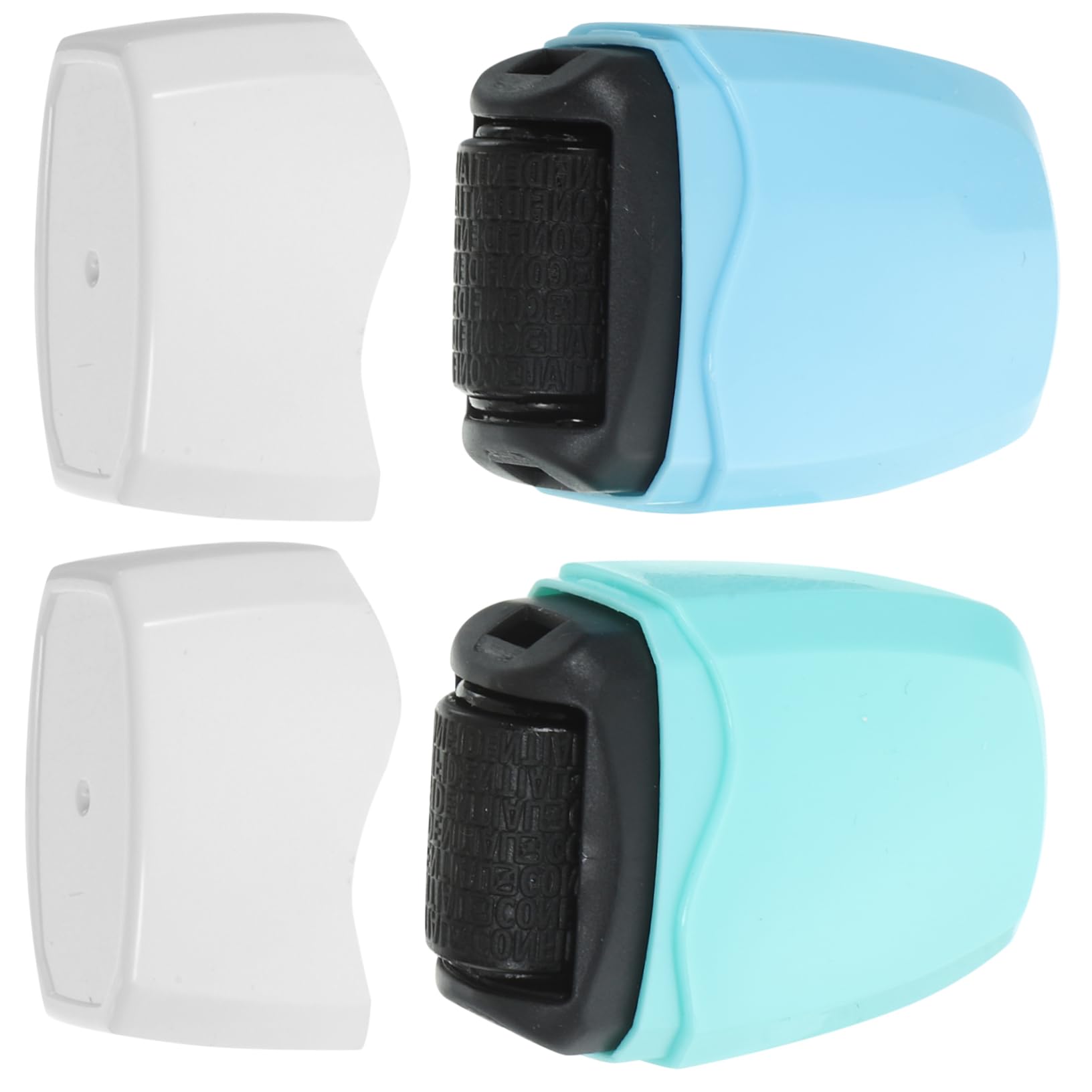 Holibanna Privacy Seal Roller 2 Pack Security Marker Roller Stamp for Mail Identity Protection Number Stamps