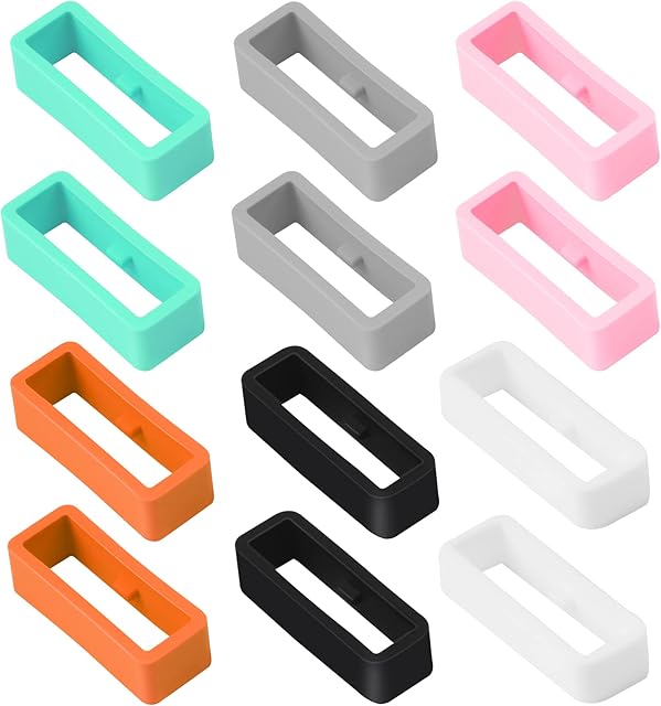Vicloon Watch Band Loop, 12 Pack Silicone Watch Band Holder Watch Strap Keeper 18mm, 20mm, 22mm Smartwatch Band Retainer Loop Watch Fastener Rings
