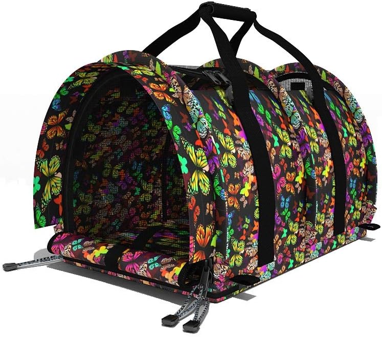 STURDI PRODUCTS SturdiBag Large Flexible Height Pet Carrier (12" x 12" x 18") (Butterflies)