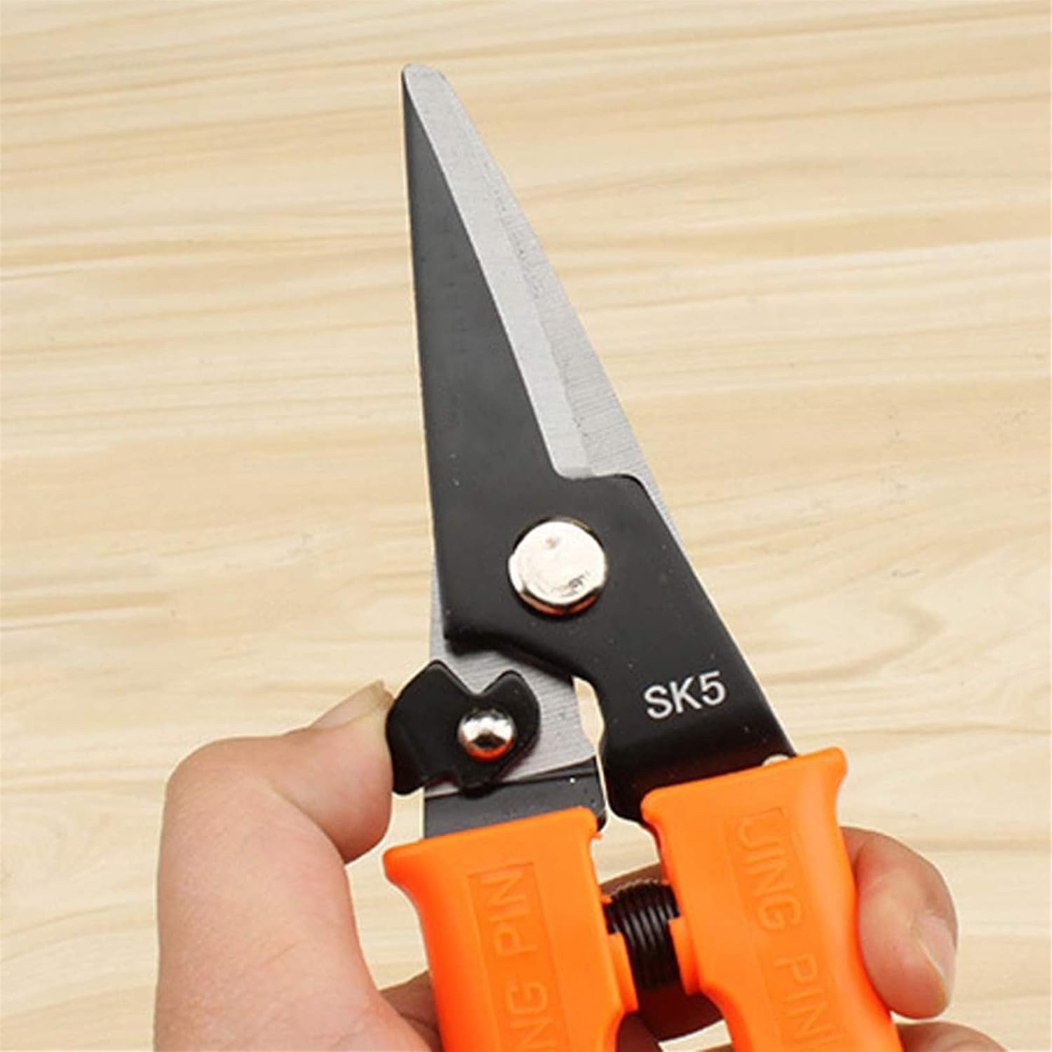 INLIMA Gardening Scissors SK5 Metal Snip Kitchentool Cut Shear Household Scissors Industrial Cutter Handheld Cutting (Color : Straight)