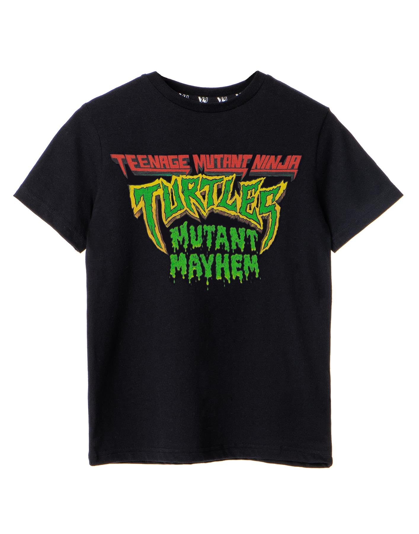 Teenage Mutant Ninja Boys Black Turtles T-Shirt | Kids Mutant Mayhem Short Sleeve Retro Fashion Graphic Tee | Nostalgic 90S Cartoon Apparel Short-Sleeved Top | Tmnt Movie Gift For Children & Teens