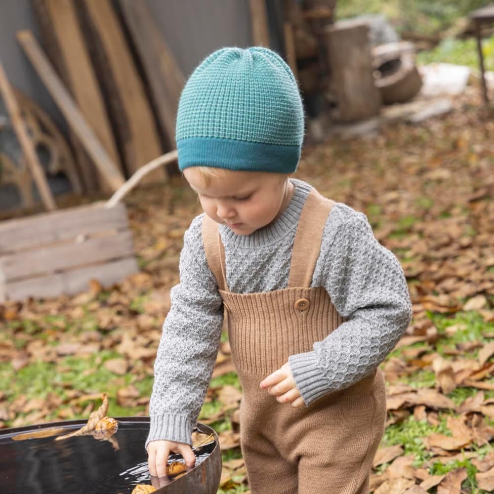 Ecoable Kids Merino Wool Beanie Hat: Warm Thermal Winter Knitted Unisex Cap for Boys & Girls