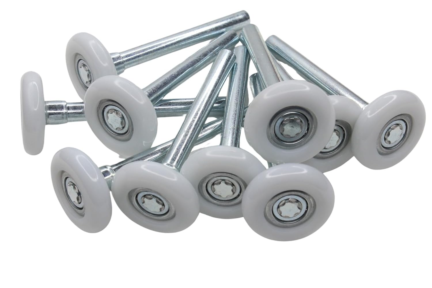 #US 10 Pack 2" Nylon Garage Door Roller with 4" Stem - 11 Ball Bearing