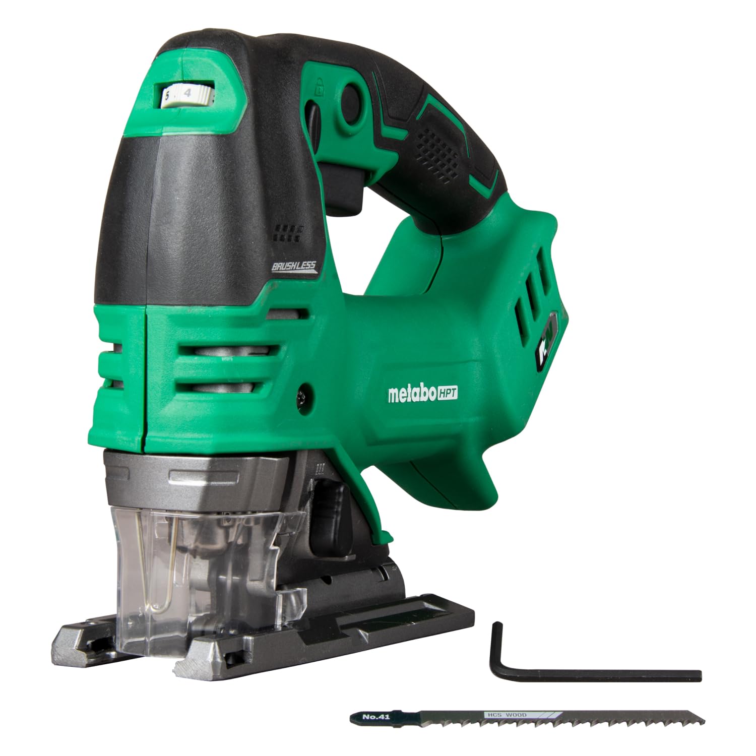 Metabo HPT 36V MultiVolt Cordless Brushless Orbital Jig Saw, Best in Class Cutting Performance, 4-Stage Orbital Action, Variable Speed Control,