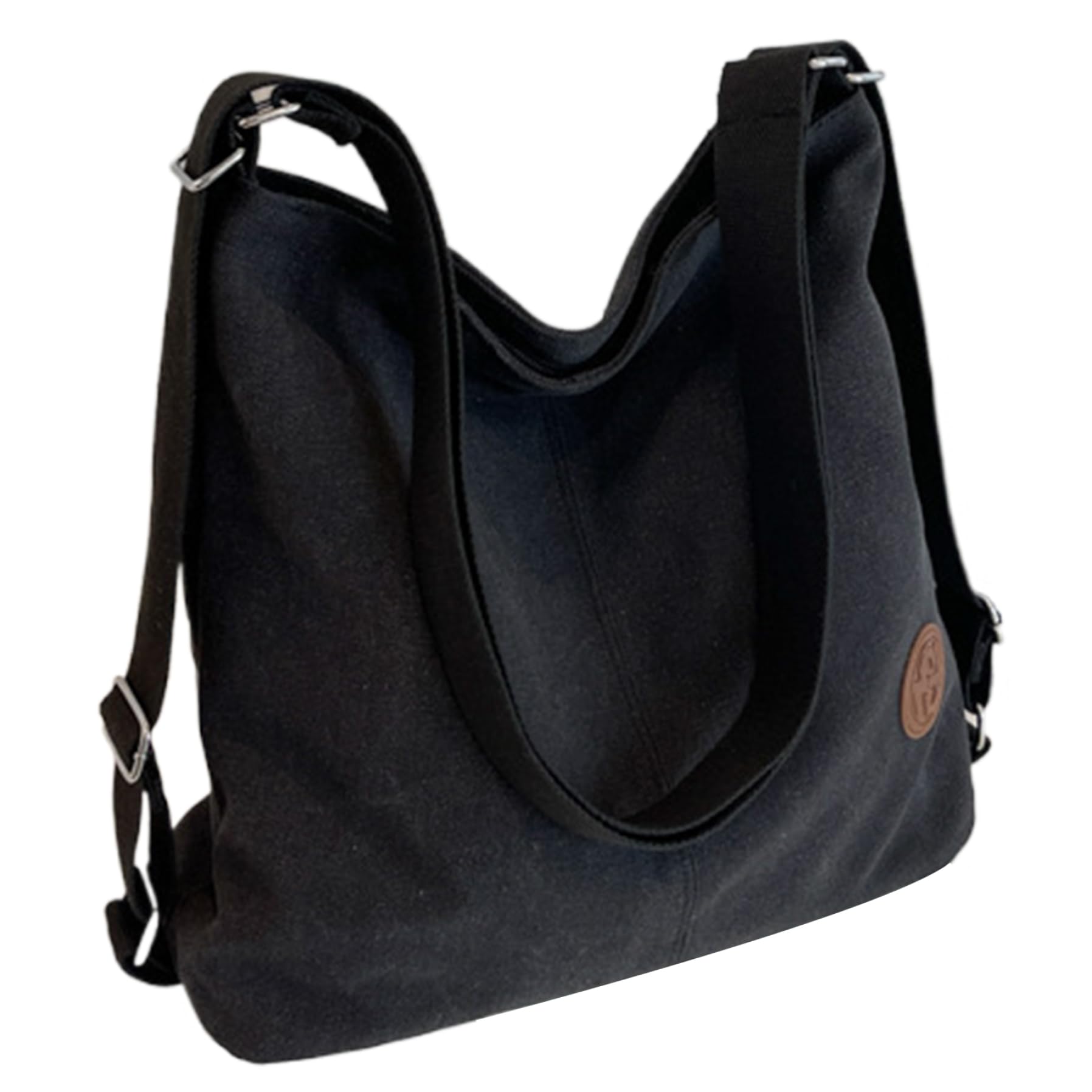 Sac à Dos Convertible, Sac fourre-Tout à Toile de capacité, bandoulière Crossbody/épaule/Portable Convertible, glissière Vintage en Toile, Sac à Dos Convertible