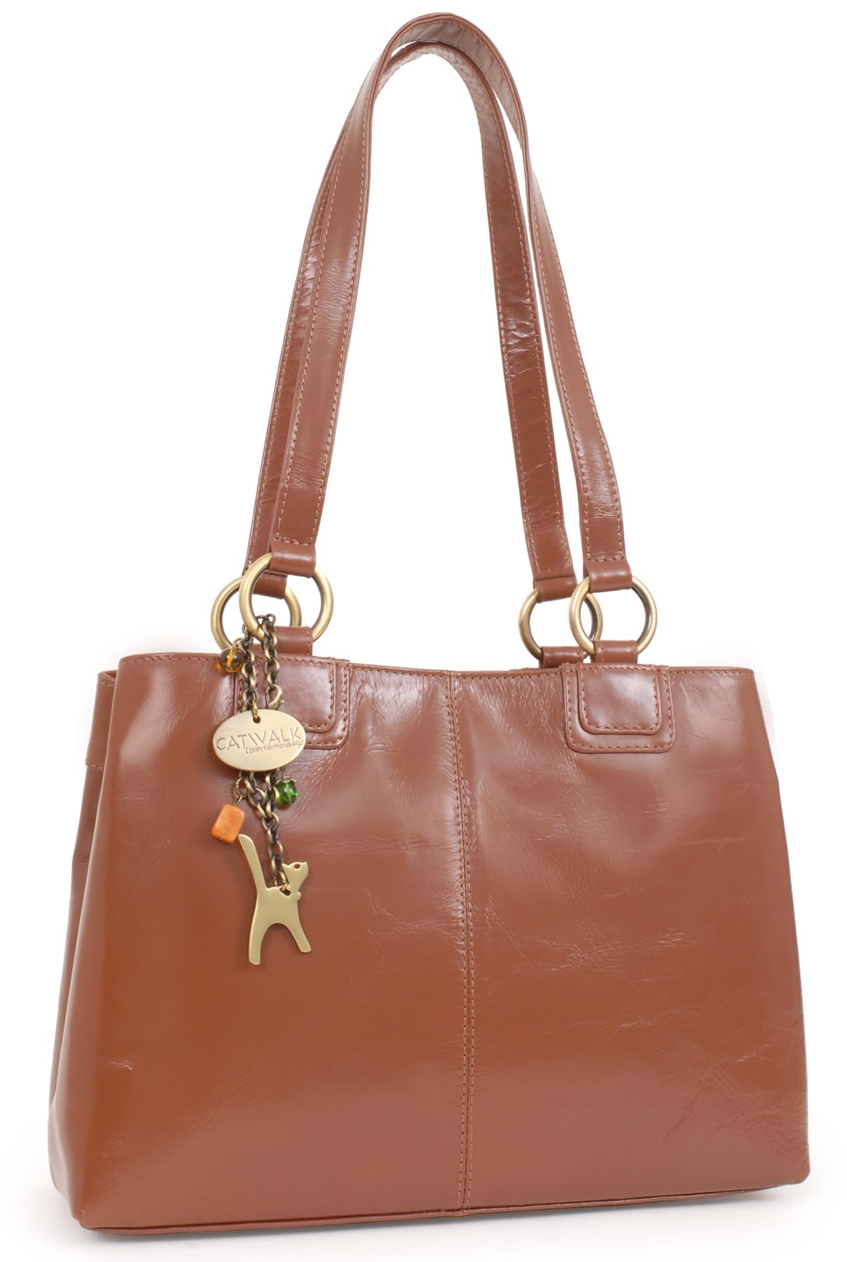Catwalk Collection Handbags - Bolso de Hombro Piel de Mujer - Tote Bag Mediano - Bolso de Mano Diario con Multibolsillos - Bellstone