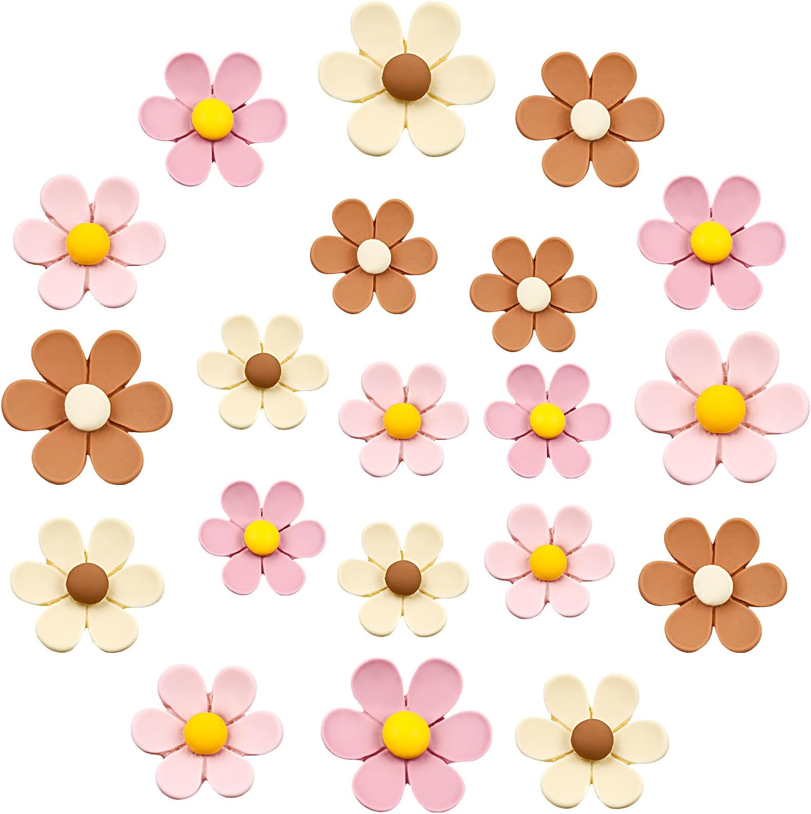 Cute Flower Fridge Magnets 20PCS Mini Daisy Refrigerator Magnet Colorful Flower Fridge Magnets for Locker Whiteboard Refrigerator Office Photo Cabinet Bulletin Board