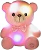 Light Up Plush - Glowing Bear, Rainbow Stuffed Animal for Kids, Soft Cuddly Doll with LED Lights, Comfort Companion with Plush Design for Girls Adults Home Living Room Bedroom Sofa