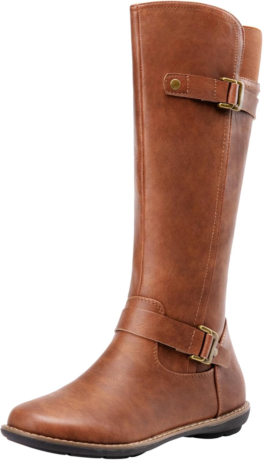 Jeossy Women's Knee High Boots - Flat Riding Style