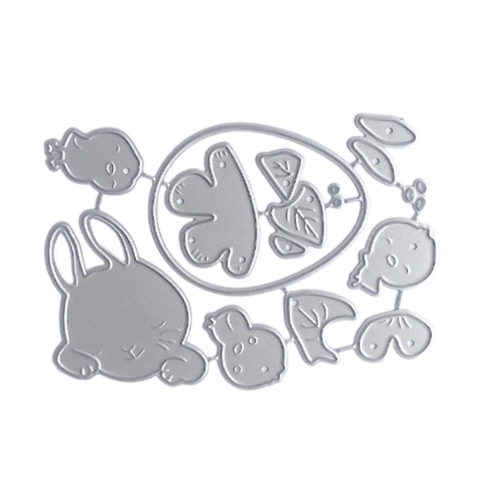 Maxtonser Metal Cutting Dies Easters Rabbits Chicken Die Cut Templates Embossing Stencils for Album Scrapbooking Decoration