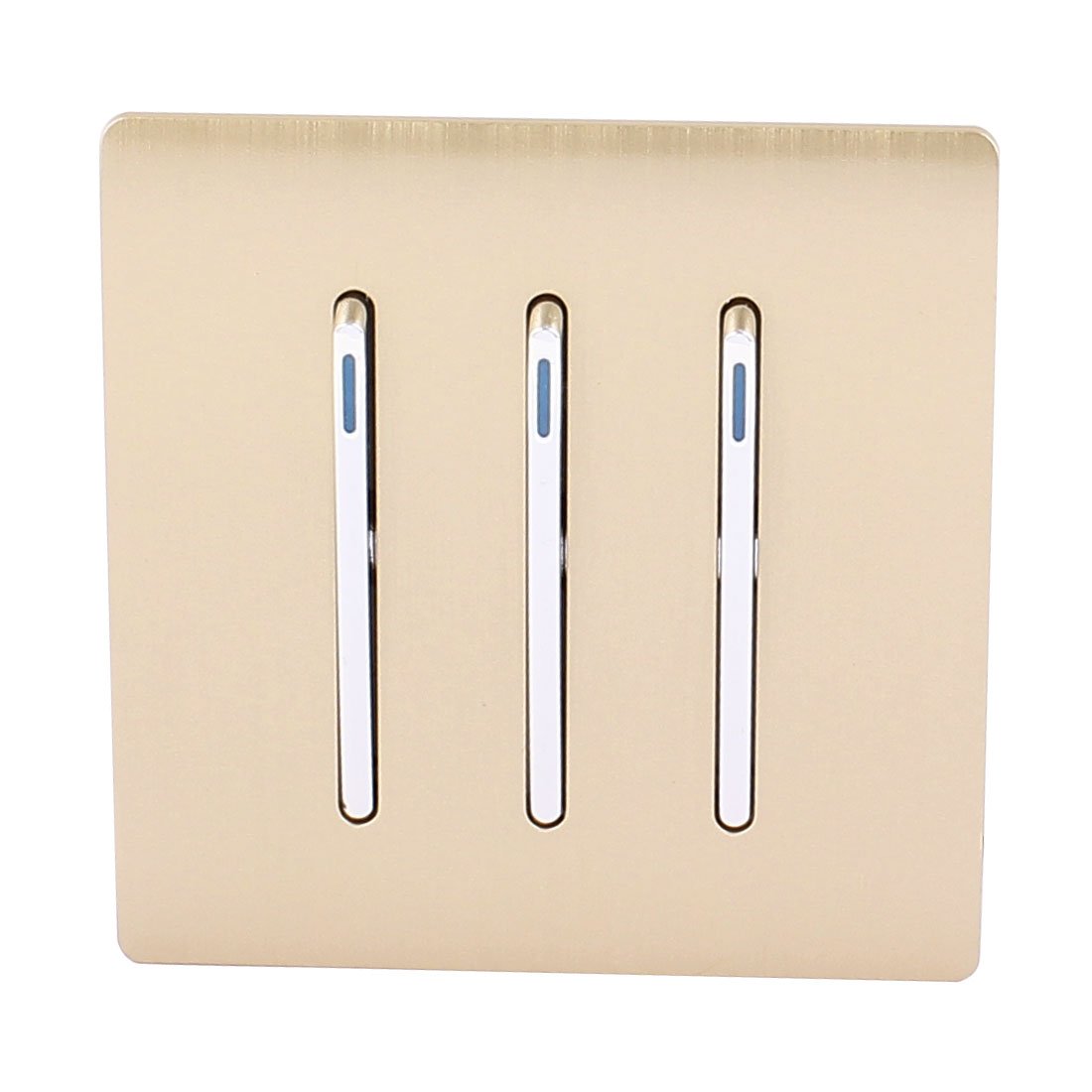 Interruptores de Pared AC 250V 10A 3 Gang 1 Way On/Off Montaje en Pared Retardante de Llama interruptores de luz de PC Interruptor Dorado