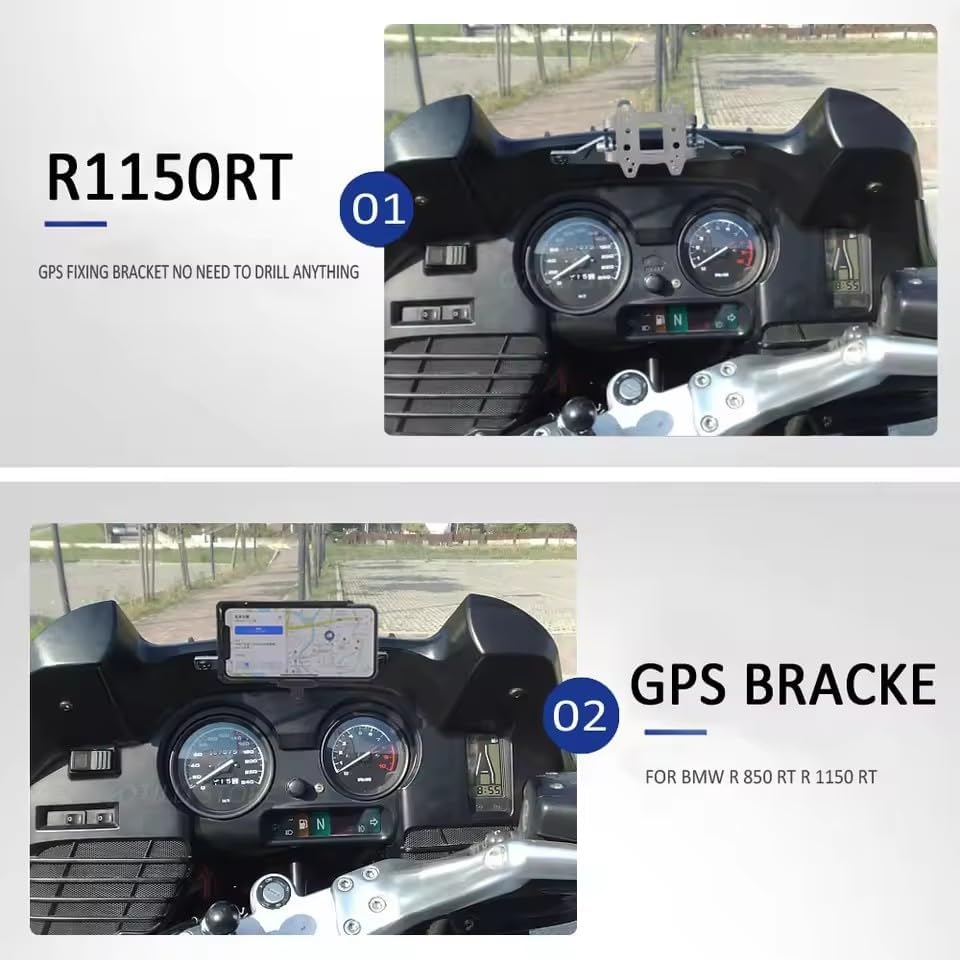 New R1150RT R 1150 RT GPS Navigation Bracket Motorcycle Phone Stand Holder Phone Holder USB for BMW R850RT (AC)
