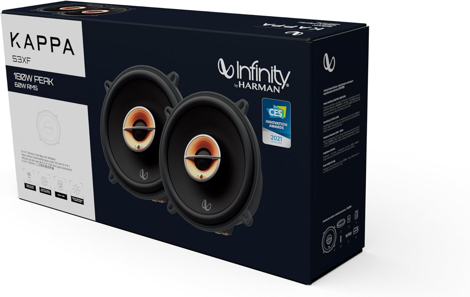 Infinity Kappa 53XF 5-1/4" (133mm) Two-Way Car Speaker - Pair