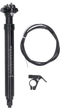 Bike Dropper Post 31.6mm 100mm Travel Internal Routing Aluminum Alloy Bike Seatpost for Mountain Road Bikes