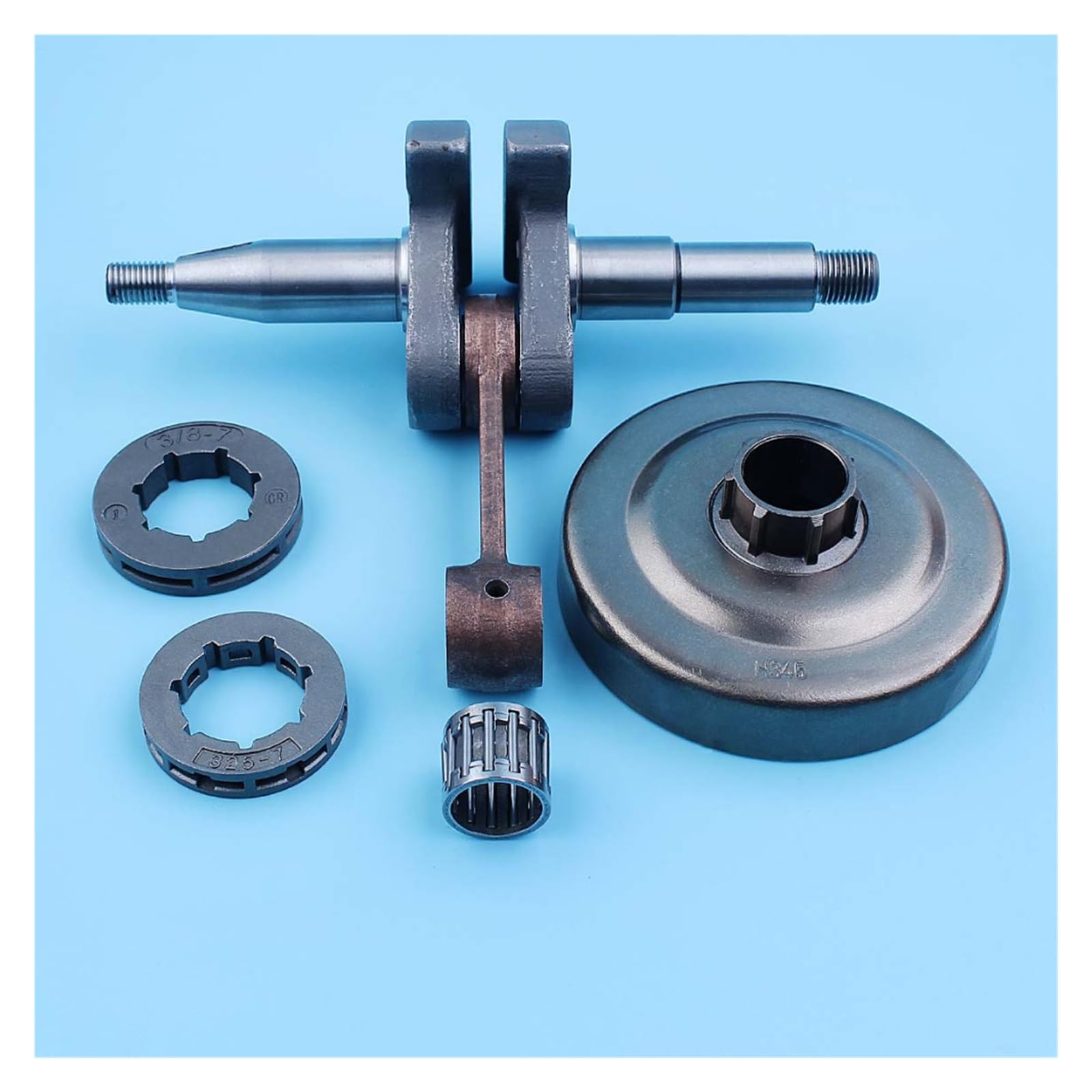 Cigüeñal embrague tambor rueda dentada llanta aguja cojinete Kit for Husqvarna 340 345 350 motosierra 503 85 80-71