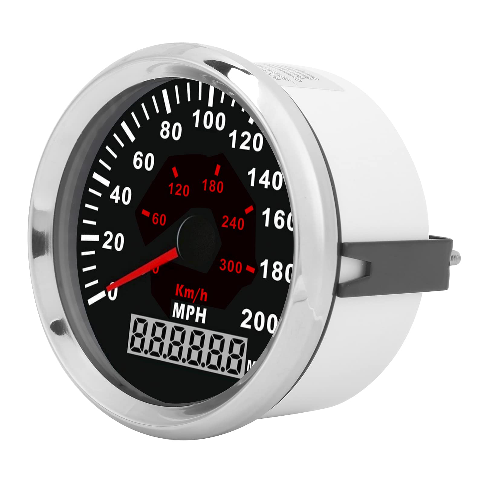 Dioche Contachilometri Universale da 3-3/8 Pollici, Indicatore di velocità da 200 Miglia Orarie, Accurato, IP67 per Barche, e Veicoli