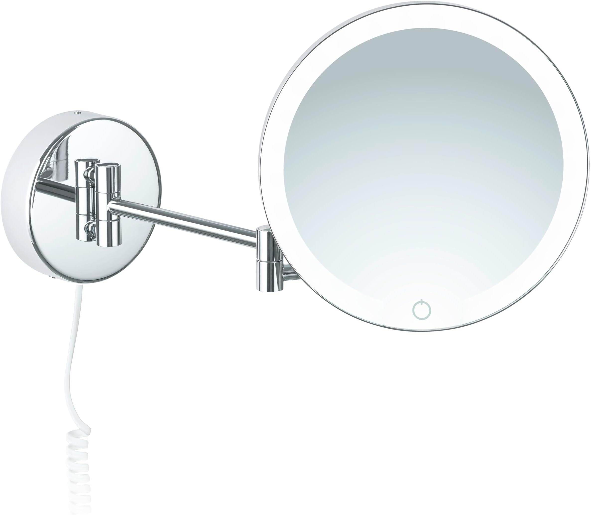 TUSHENGTU Beleuchteter Kosmetikspiegel Mit Schwanenhals - 6,5 Zoll LED Spiegel Mit 5x Vergrößerung