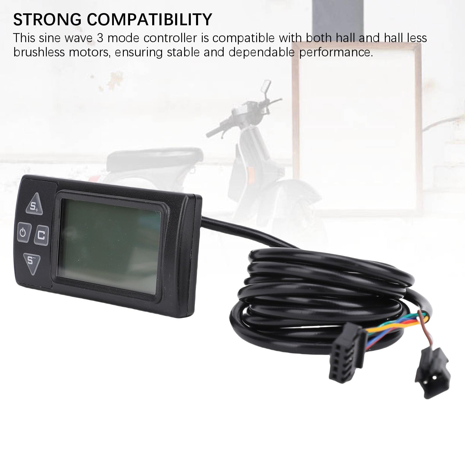Sonew Zestaw Kontrolera E-roweru 30A 3 Tryby z Wyświetlaczem LCD IP65,