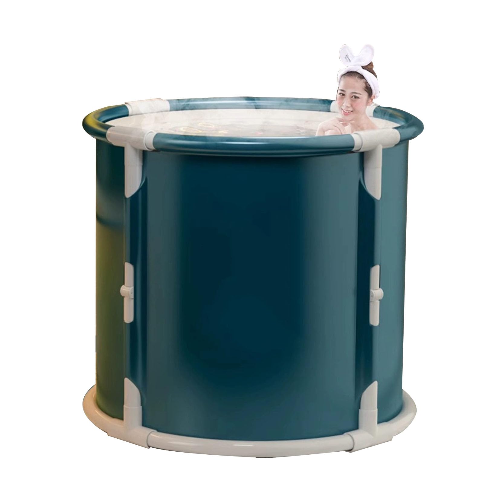 Faltbare Badewanne Erwachsene Mobile Badewanne Badewanne für Dusche Eistonne für Zuhause Spa Sauna Heißes Bad und Eisbad Einfacher Installation und Umweltschutz (Green)